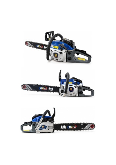 Öm-ka Royal RG5500 55CC Çift Egzozlu Motorlu Testere 51 CM Kama 4.2HP Benzinli Ağaç Kesme Makinesi
