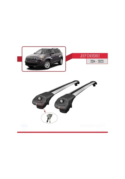 Jeep Cherokee Kl 2014-2023 Arası İle Uyumlu Ace-1 Ara Atkı Tavan Barı Gri