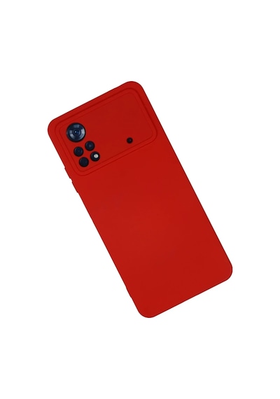 Trendexa Poco X4 Pro 5g Kılıf Nano İçi Kadife Silikon - Kırmızı Mac