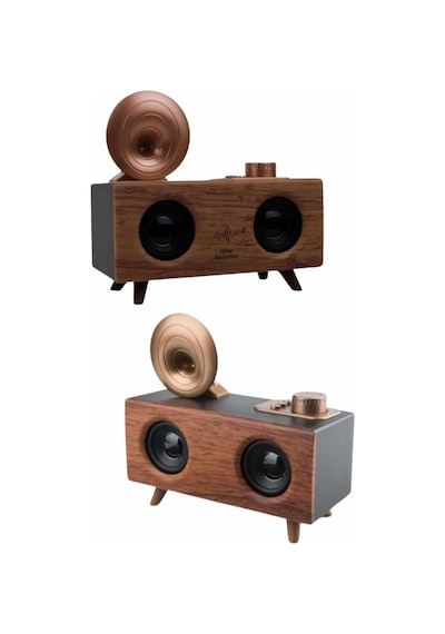 Bluetooth Nostalji Speaker Radyo Gramofon Ahşap Renk Vintage Yeni Nesil - Lisinya