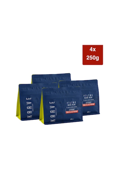 Kaave Roastery Filtre Mare Blue Öğütülmüş 4 x 250 G