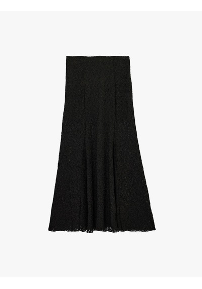 Koton Slim Fit Midi Dantel Etek Siyah 6sak10048pk