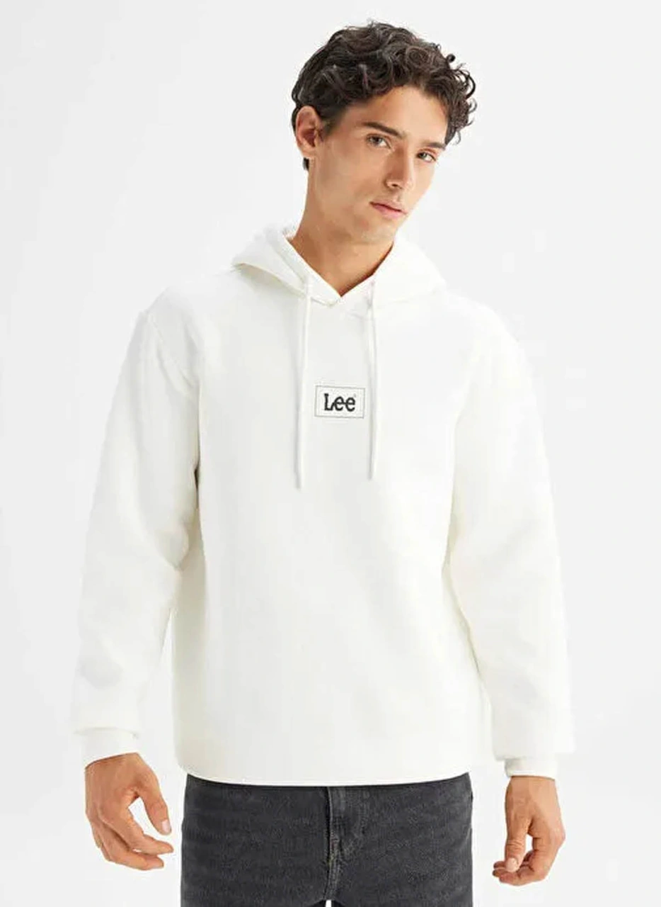 Lee Mid Logo Ekru Erkek Sweatshirt L212302990 Ekru