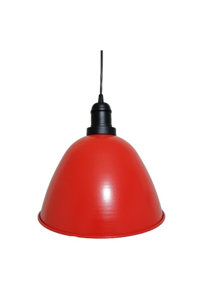 Riolight Retro Kırmızı Içi Beyaz Tekli Metal Sarkıt Çap: 28Cm (538289614)