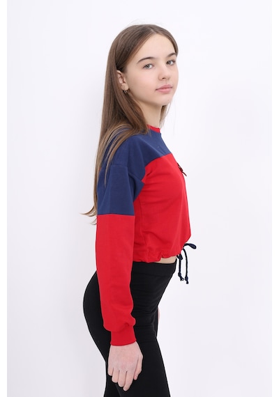 Toontoy Kız Çocuk Varaklı Girl Baskılı Sweatshirt Lacivert