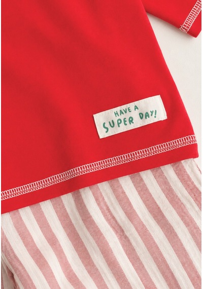 Cigit Oversize Pantolon Takım 2-10 Yaş Kırmızı