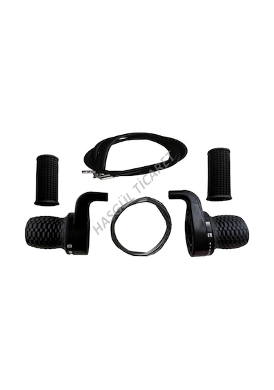 HSGL BİSİKLET SİYAH VİTES KOLU SET NOKTALI 3X7 Mavi - Beyaz