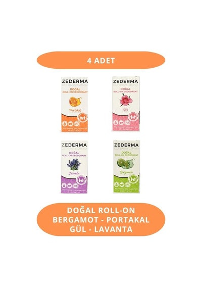 Zederma Roll-on Karışık 4 Adet