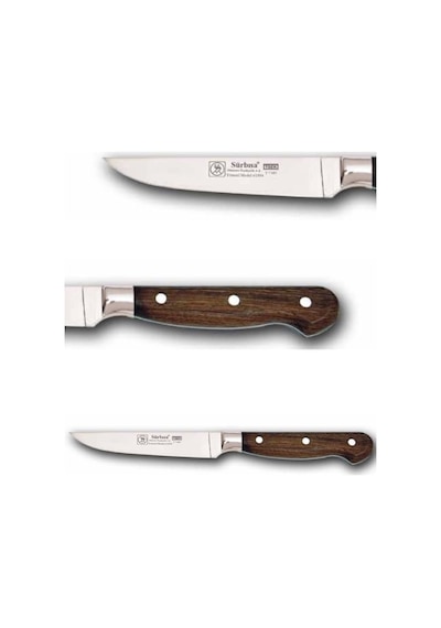Sürbisa Ahşap Saplı Yöresel Mutfak Bıçağı 61004-ym 10.0 Cm Çok Renkli