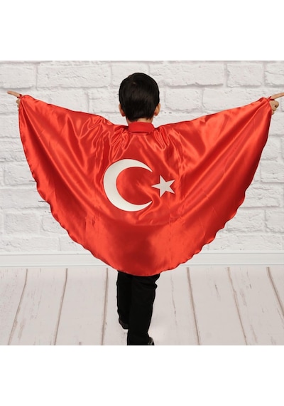 Türk Bayraklı Pelerin 23 Nisan