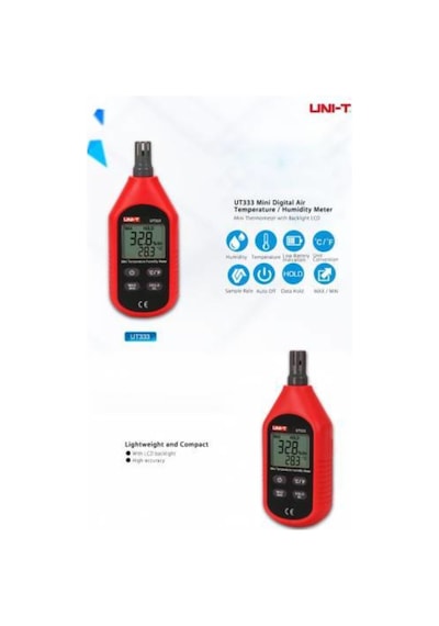 Unıt Ut333 Mini Sıcaklık Nem Ölçer Dijital Termometreler