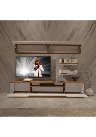 Decoraktiv Trendstyle 5 Mdf Tv Ünitesi Tv Sehpası Ceviz - Beyaz