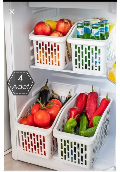 Çok Amaçlı Plastik Dolap İçi Düzenleyici Saklama Kutusu Organizer Plastik 35 X 26 Beyaz Tr Diğer