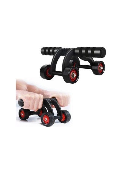 4 Tekerlekli Mekik Aleti Ab Wheel Diz Matı Hediyeli Karın Egzersiz Aleti Cks452