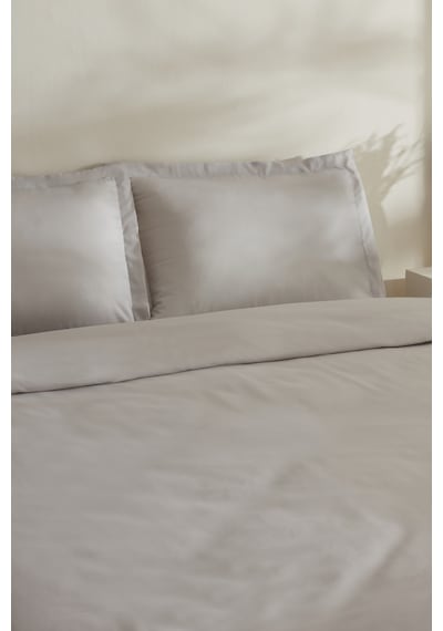 Karaca Home Jemma 120 Tel %100 Pamuk Saten Çift Kişilik Nevresim Takımı Gri Gri