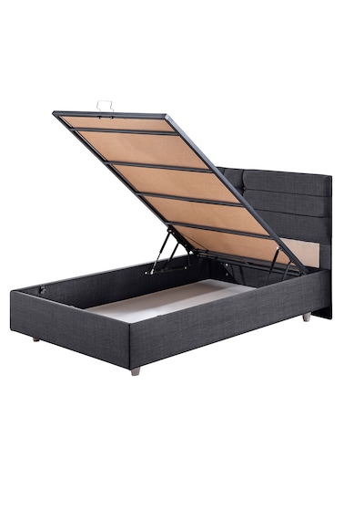 Viyana Tek Kişilik Baza Başlık Comfort Yatak Seti Antrasit 100 x 200