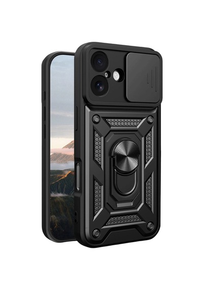 Apple, Uyumlu iPhone 17 Pars Lens Yüzüklü Silikon - Siyah
