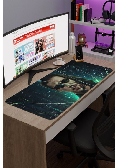 Matrix 2 V3 90x40 Xxl Gaming Kauçuk Kaymaz Taban Mouse Pad Fare Altlığı