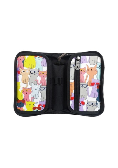 Jacbag Cover -sert Kapaklı Lastikli Kalemkutu Sarı Kedili Genel