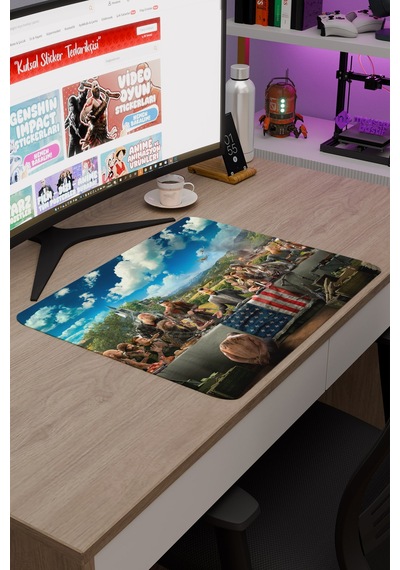 Far Cry Kaymaz Dikişli Kauçuk Oyuncu Mousepad V1 - 48x40 Xl Gaming Mouse Pad Fare Altlığı
