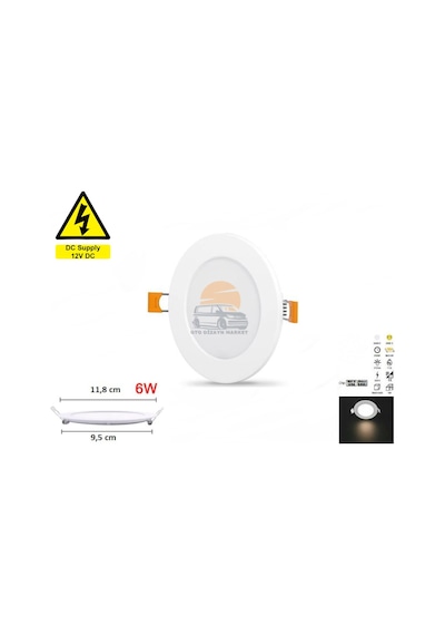 12 Volt 6 W Led Spot Lamba