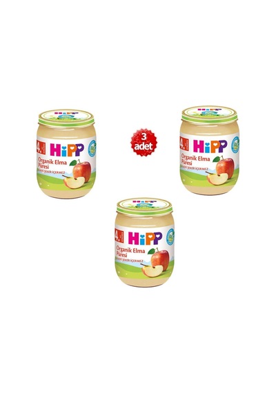 Hipp Organik X 3 Adet Elma Püresi 125gr