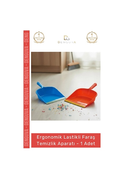 Faraş Dayanıklı Esnek Lastik Şeritli Pratik Ergonomik Hijyenik Zemin Kaliteli Lastikli Faraş - 1 Ad