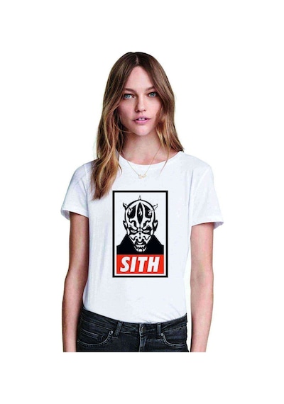 Darth Maul Sith Baskılı Beyaz Kadın Tshirt