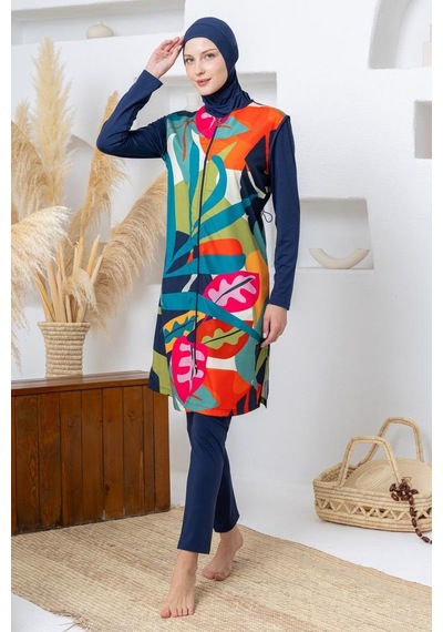 Rozamay Maresiva 262307 Lorenzo Jileli Lycra Uzun Kollu Lacivert Dijital Desen Tesettür Mayo Rozamay Maresiva 262307 Lorenzo Jileli Lycra Uzun Kollu Lacivert Dijital Desen Tesettür Mayo