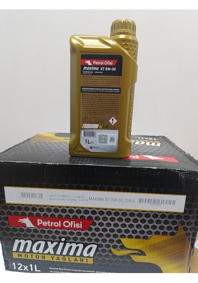 Petrol Ofisi Maxima Xt 5W-30 Dizel - Benzinli Araçlar İçin Sentetik Motor Yağı 12 x 1 L