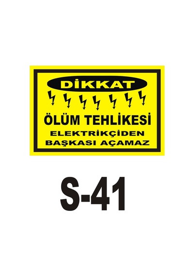 Pvc Dekota Uyarı - Ikaz Levhası Dikkat Ölüm Tehlikesi (125265080)