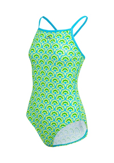 Slazenger Tie Back Kadın Yüzücü Yeşil / Sarı Mayo