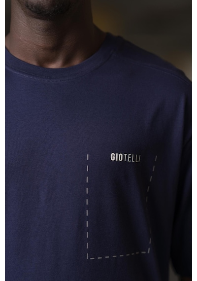 Bisiklet Yaka  Arkası Baskılı Oversize Geniş Model T-shirt 001