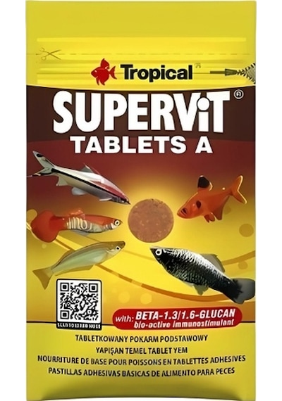 Tropical Süpervit Tablets A Cama Yapışan Tablet Balık Yemi 15 Ml 10 Gr