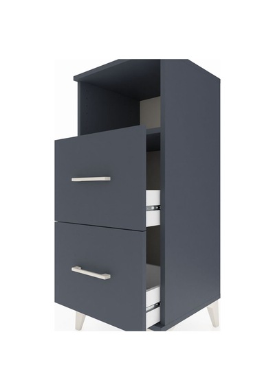 Hyperion Komodin Tek Raflı 2 Çekmeceli 44x44x106 Antrasit-ant... Antrasit
