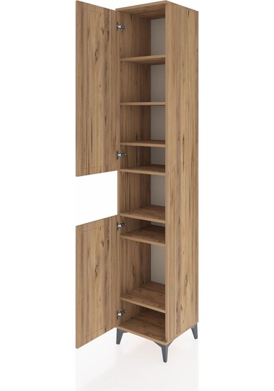 Hyperion Dolap 7 Raflı 2 Kapaklı 44x44x243 Çam-çam Çam