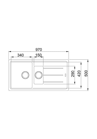 Franke Basis Granit Bfg 651 Eviye. Nero