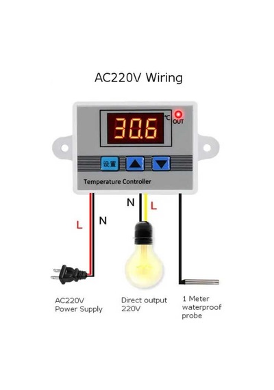 Xh-W3002 Zaman Ayarlı Dijital Termostat - 220Vac - 1500W