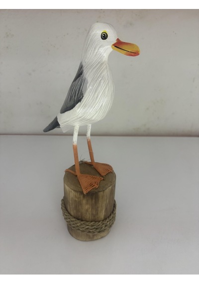 Ahşap Martı Biblo 15 Cm