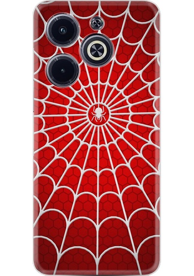 Infinix Uyumlu Hot 40i Kılıf Resimli Desenli Silikon Platinium Series Örümcek Ağı 1893