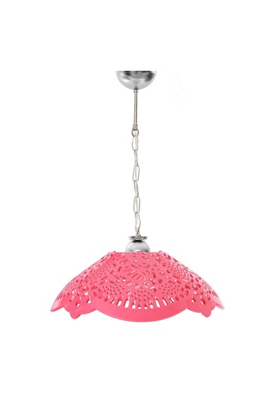 Fuşya Akrilik Avize Soft Pembe Modern Aydınlatma 35x35x12 Cm Çok Renkli