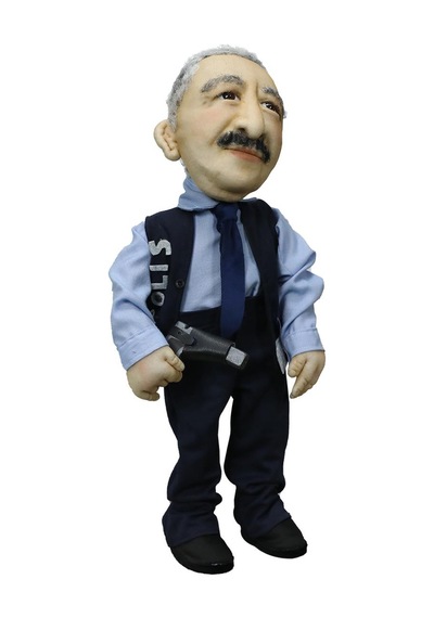 E38 El İşçiliği Baba Polis Dekor Bebek 50 Cm - 6032