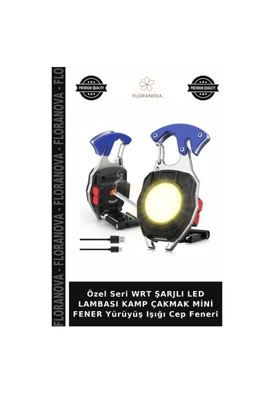 Özel Seri Wrt Şarjlı Led Lambası Kamp Çakmak Mini Fener Yürüyüş Işığı Cep Feneri Çok Renkli