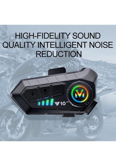 Çeşithane Y10 2x Motosiklet Kask Kulaklığı 300m Interkom, Su Geçirmez Bluetooth Kulaklık, Aı Sesli