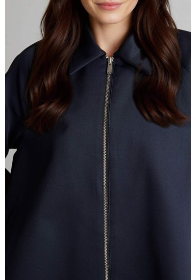 Defacto Loose Fıt Gabardin Trençkot H2391ax26spnv253 Lacivert-nv253