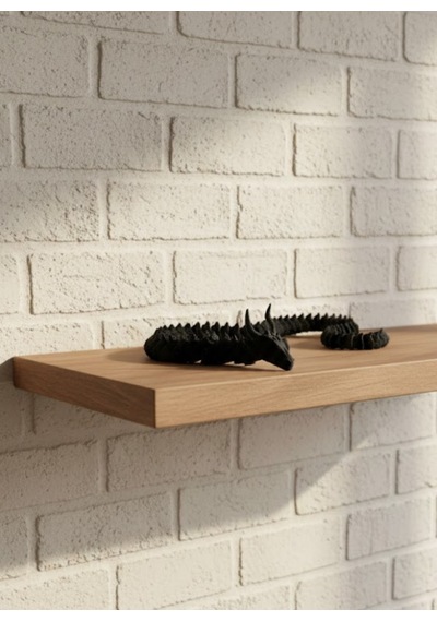 Siyah Hareketli Ejderha Figürü Esnek Gövdeli Dekoratif Tasarım 60 Cm
