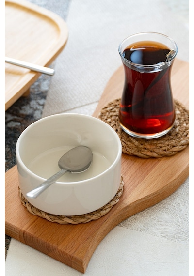 10 Cm 2'li Porselen Sufle Kabı Mini Fırın Kabı / Ramekin Kırık Beyaz
