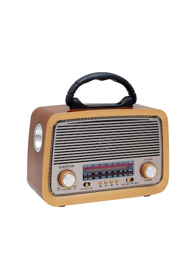 Rt-301 Nostaljik Görünümlü Taşınabilir Hediyelik Fm Radyo Bluetoothlu Mp3 Çalar