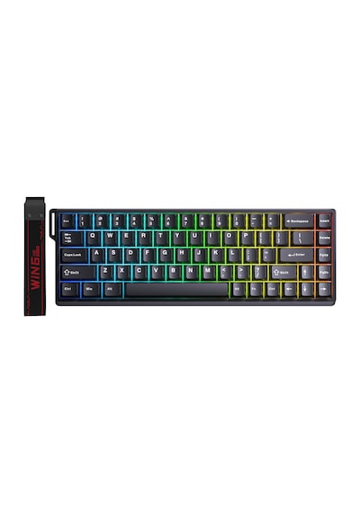 Aula Win68 He Manyetik Klavye Rapid Trigger Graywood Swtich 8000hz Rgb Tkl Hot Swap Oyuncu Klavyesi Siyah