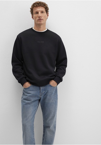 Mavi - Mavi Jeans Detaylı Siyah Sweatshirt 0s10586-900 Siyah